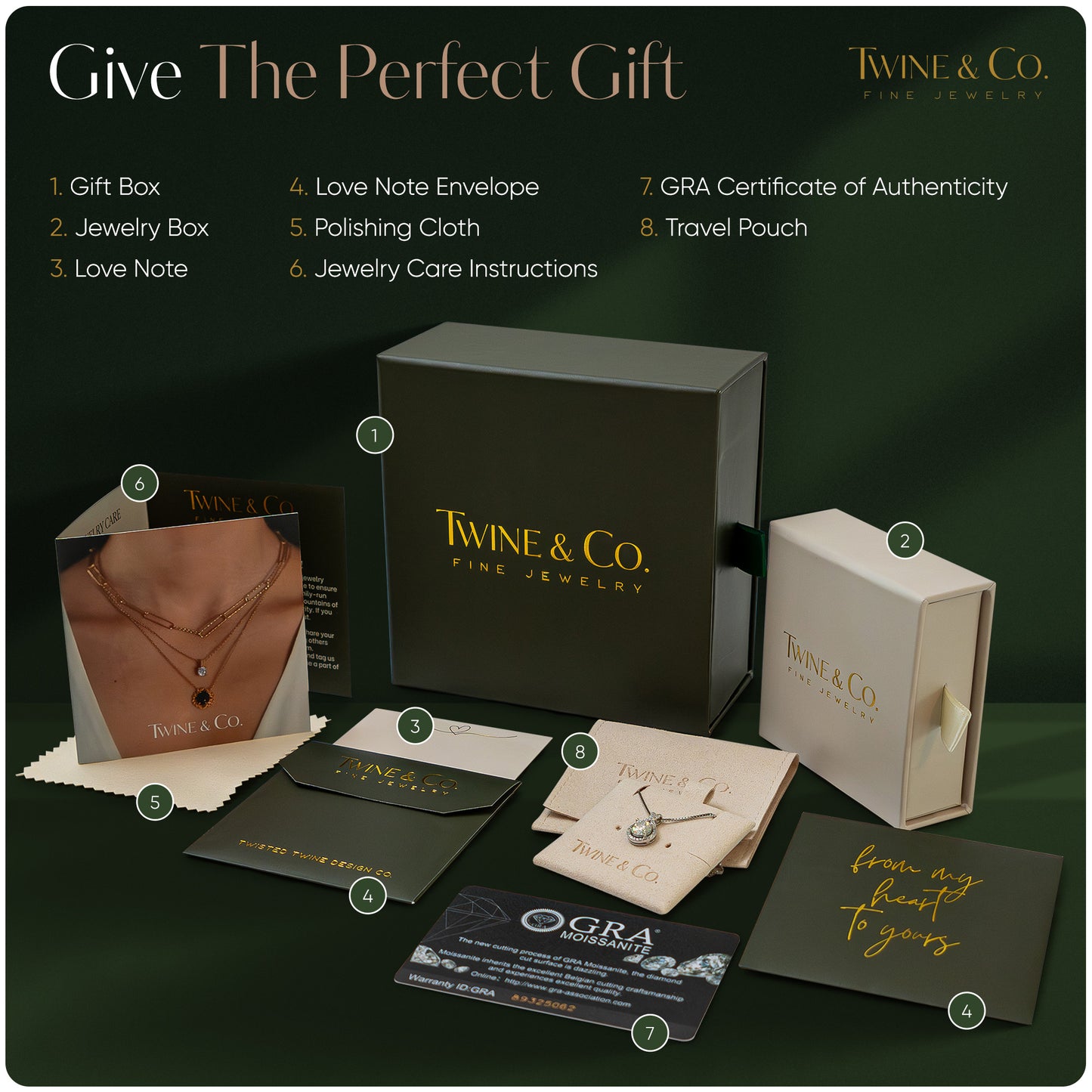 Gold Infinity Moissanite Pendant Necklace