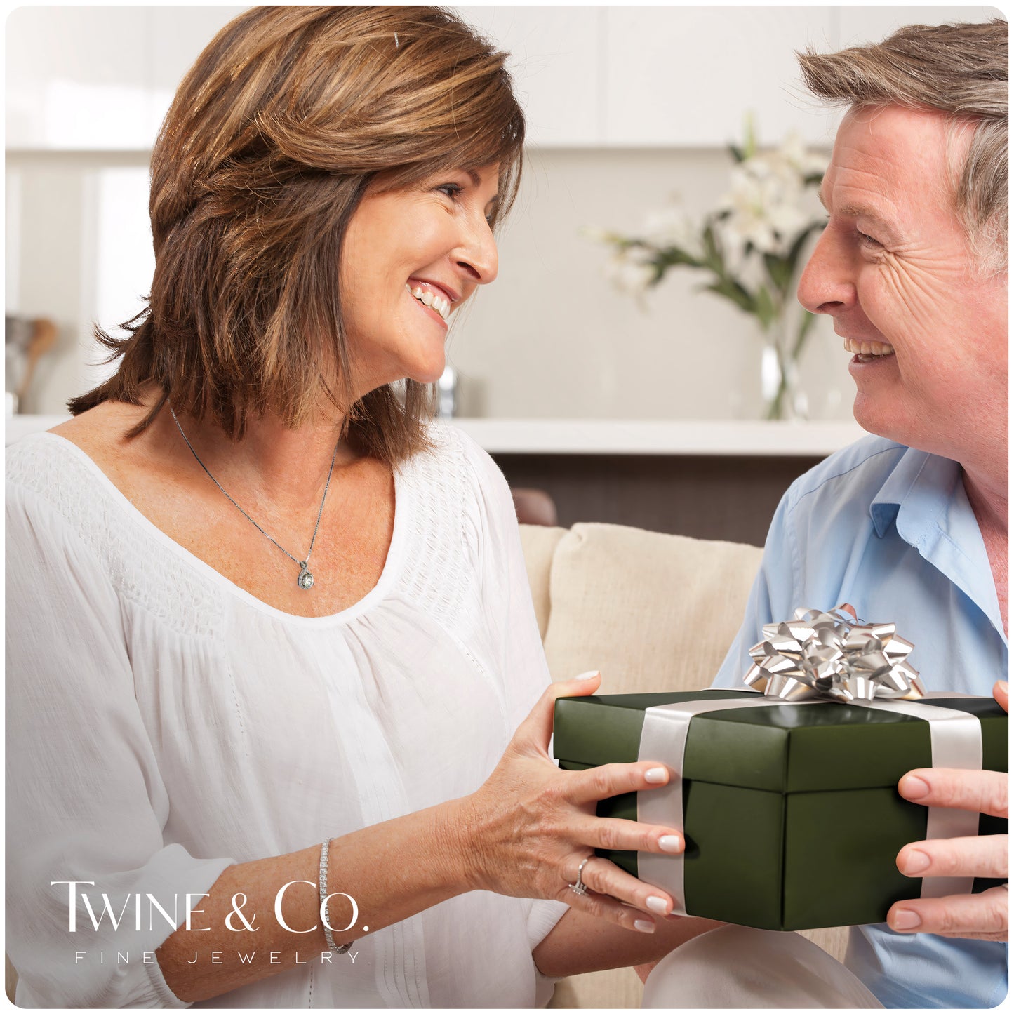 Gold Infinity Moissanite Pendant Necklace