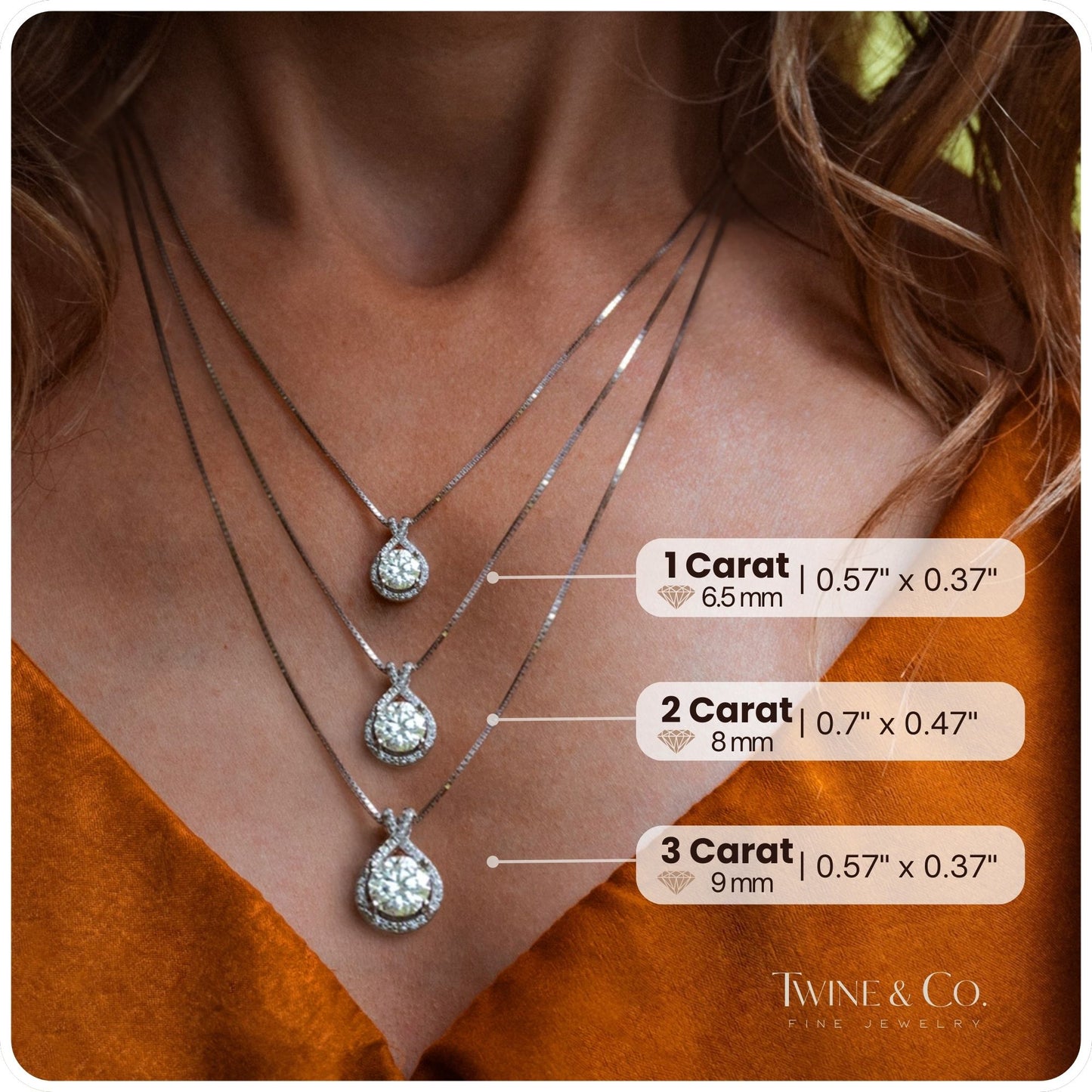 Silver Infinity Moissanite Pendant Necklace