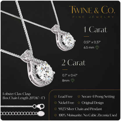Gold Infinity Moissanite Pendant Necklace
