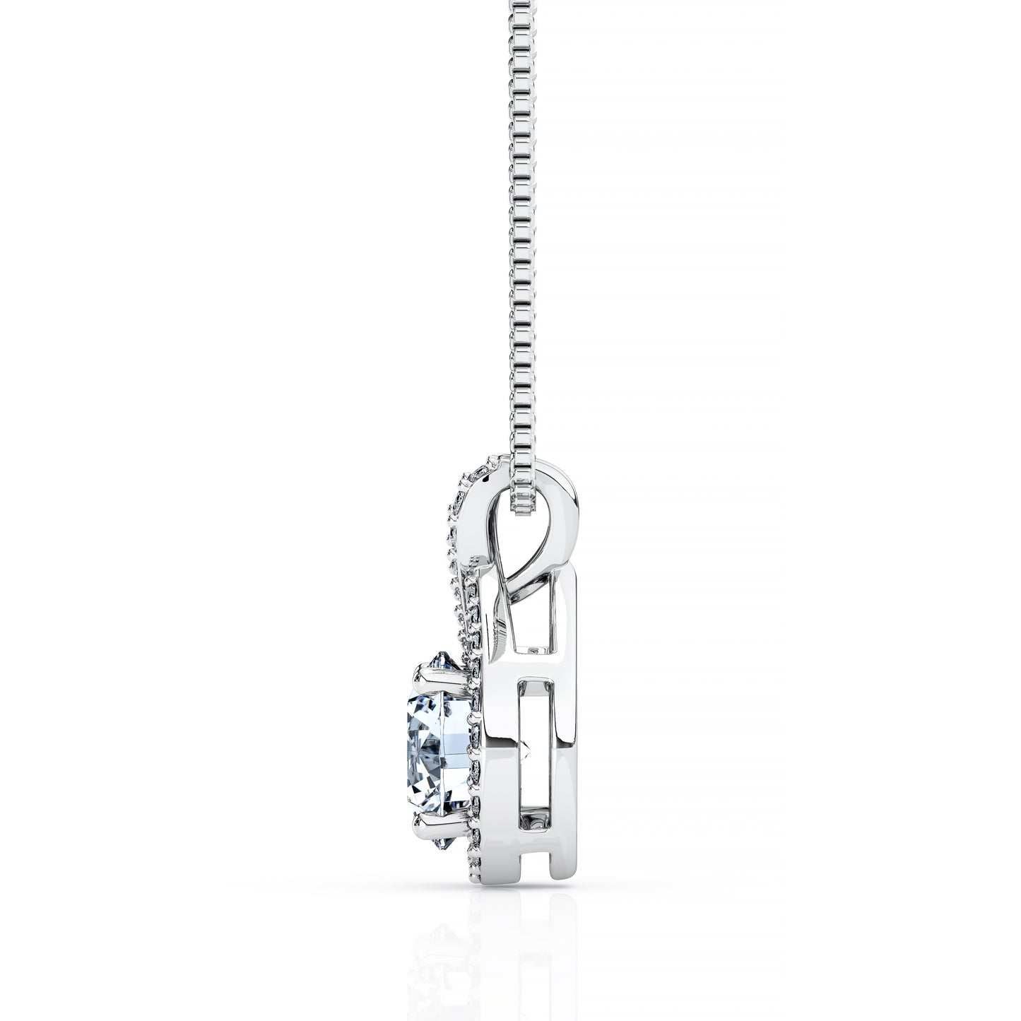 Silver Infinity Moissanite Pendant Necklace